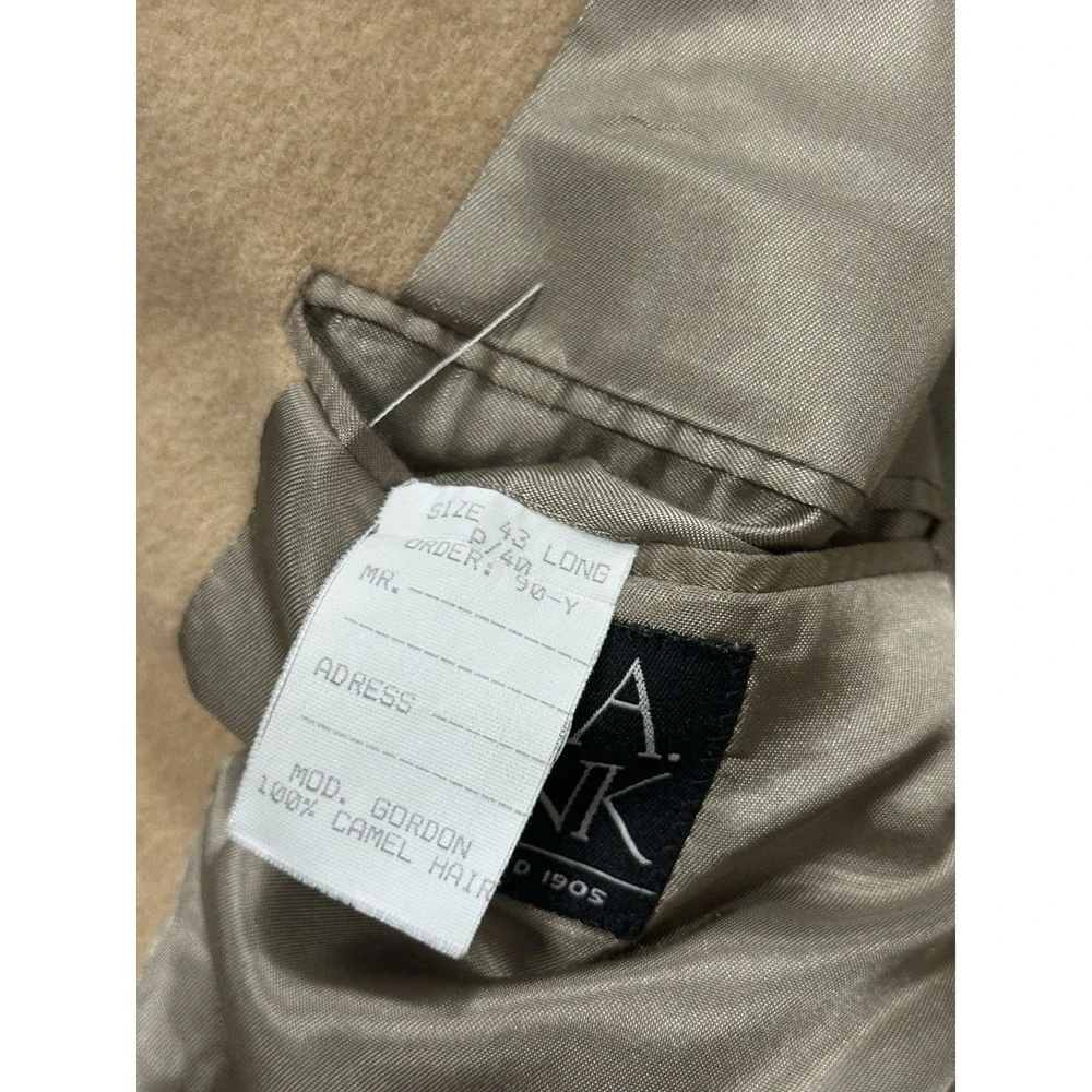 Jos A Bank 100% Camel Hair Blazer‎ Men's 43L Tan Sport Coat Classic Jacket